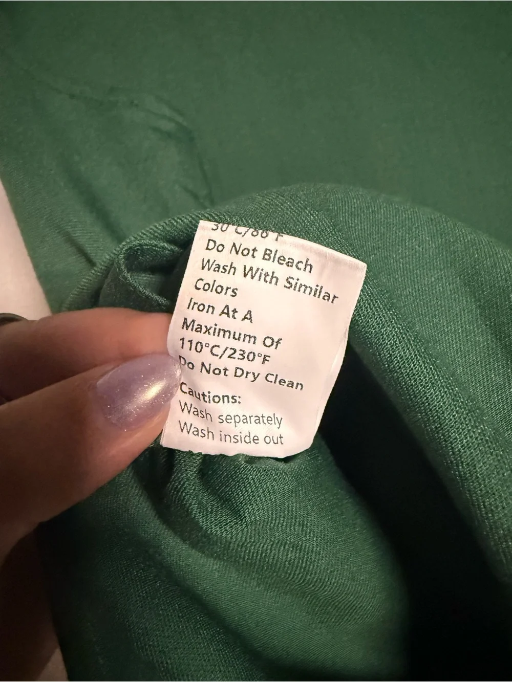 Commense Dark Green Asymmetrical Sleeveless Blouse Size Large